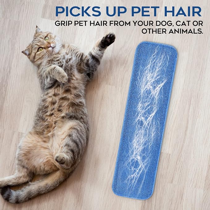 MATTHEW 18'' Microfiber Spray Mop Replacement Pads Heads - Image 6