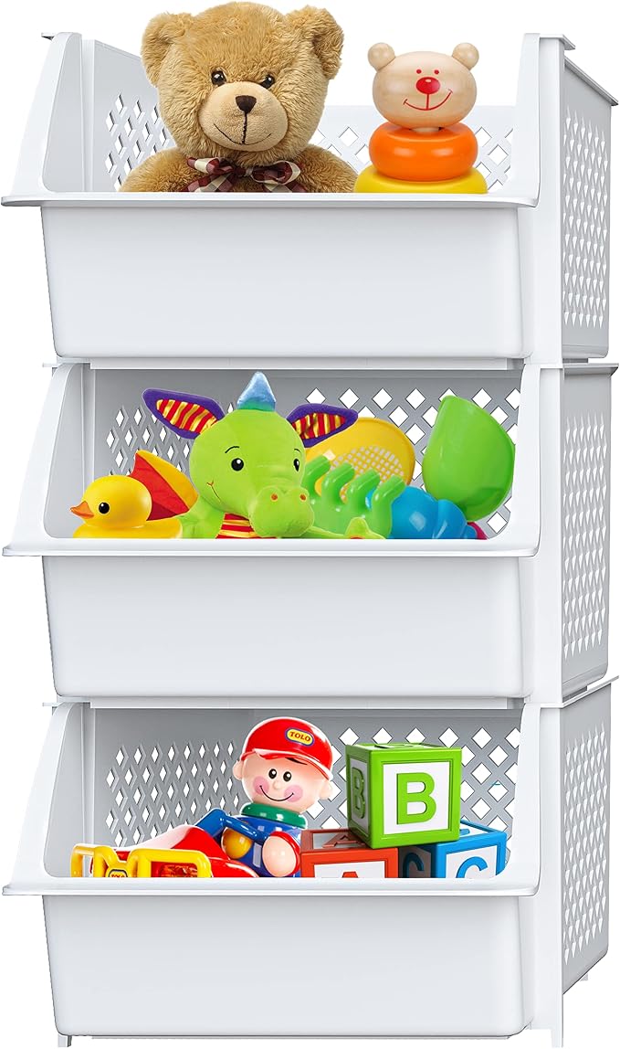 Skywin TidyFriend Plastic Stackable Storage Bins by Skywin