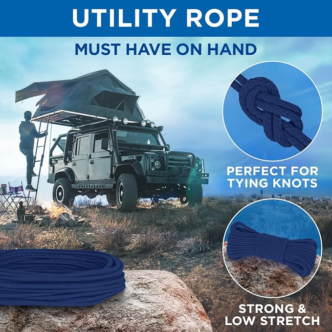 TECEUM Cotton Rope 3/16” – 100 FT – Strong All-Purpose Braided Rope – Natural - Image 6