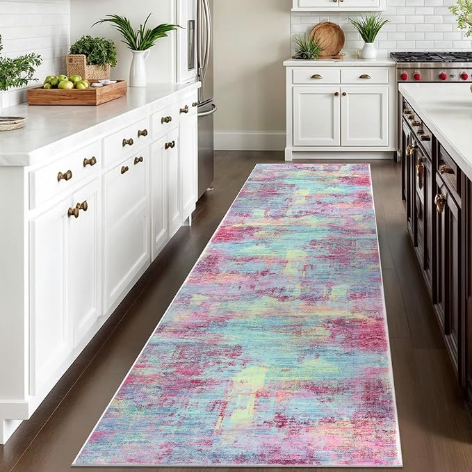 IOHOUZE Abstract Runner Rug 3x10 Ft Washable Runners - Image 2