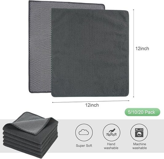 SINLAND Microfiber Dish Cloths Wash Clothes - Image 2