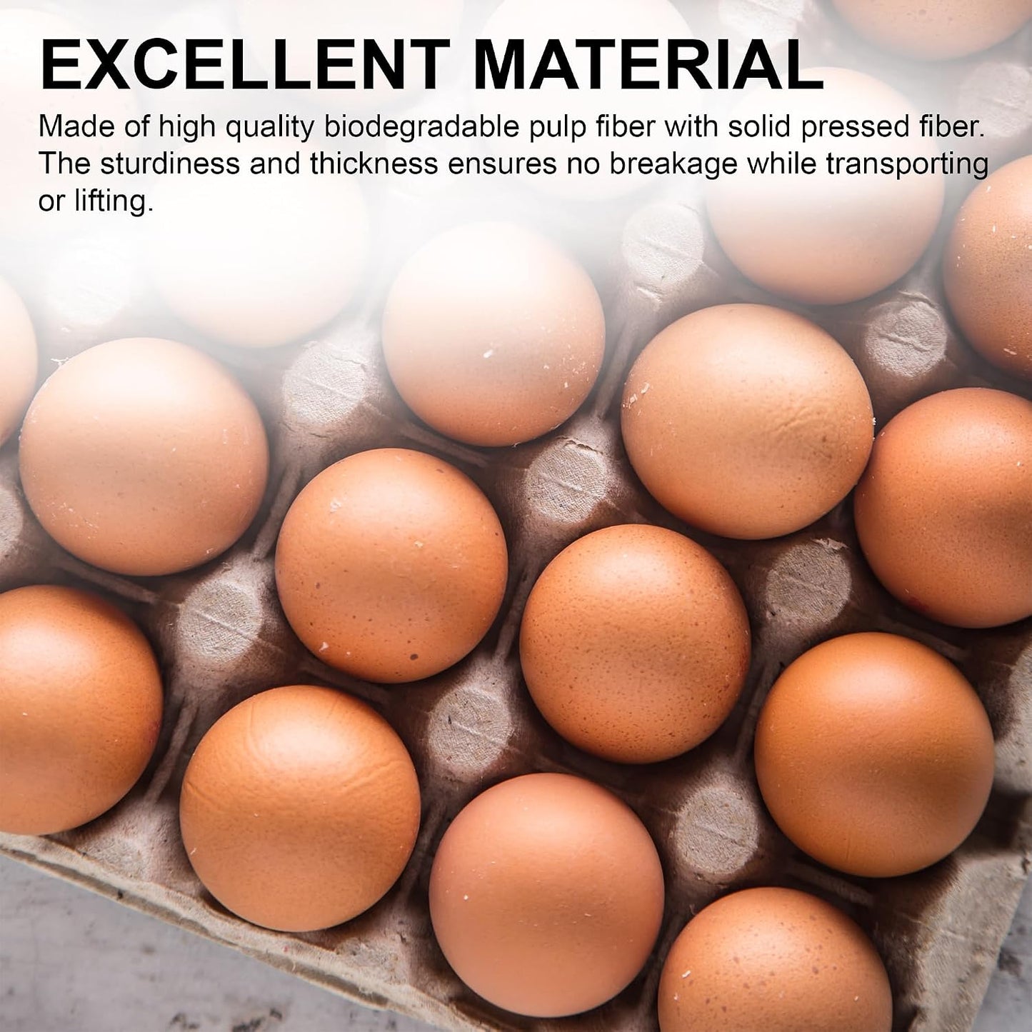 MT Products Egg Crates/Cartons Bulk Holds 30 Eggs - Pulp Fiber Material for Chicken Farm - Case of 140