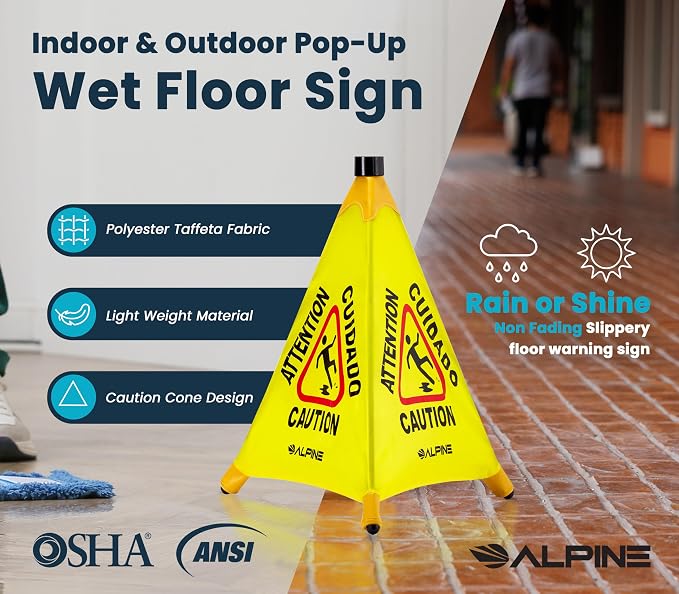 Alpine Caution Wet Floor Sign 3 Pack - Image 4