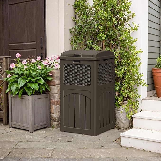 YESHOMY 4 Pack Outdoor Trash Can - Image 5