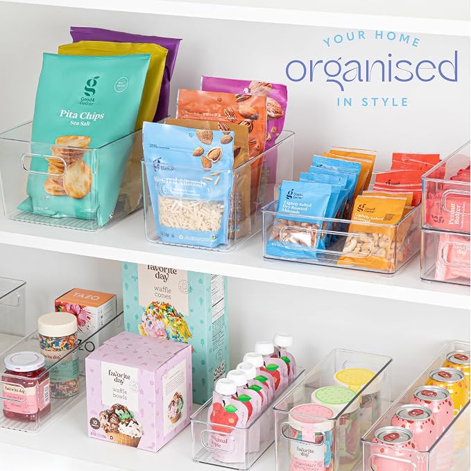 Plastic Food Storage 8 Pack Clear Container Bin - Image 6