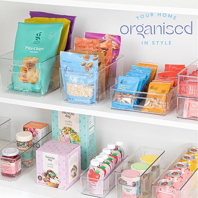 Plastic Food Storage 6 Pack Clear Container Bin - Image 6