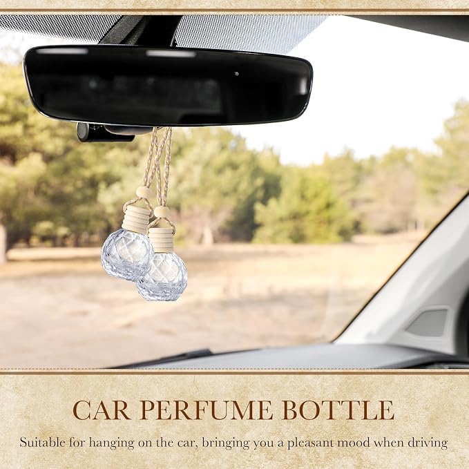 BBTO 50 Pcs Hanging Car Air Freshener Car Diffuser Bottles Empty Glass Perfume - Image 6