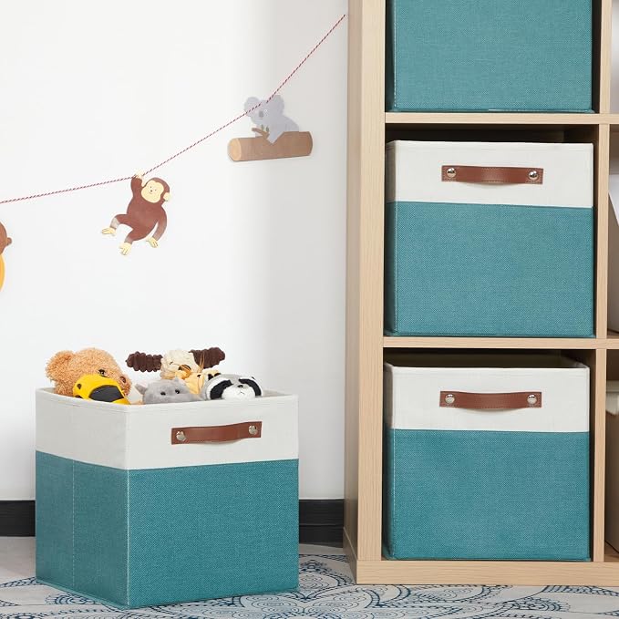 HNZIGE Storage Cubes Bins for Organization Set of 4, Fabric Storage Cube 12 x12 - Image 3