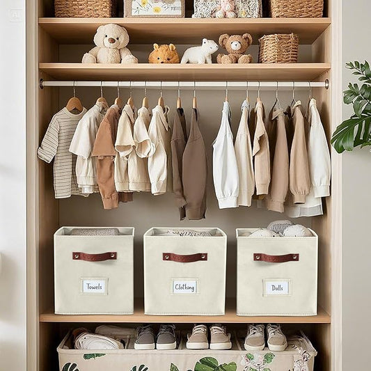 DECOMOMO Storage Cubes, Fabric Organizer Bins - Image 2
