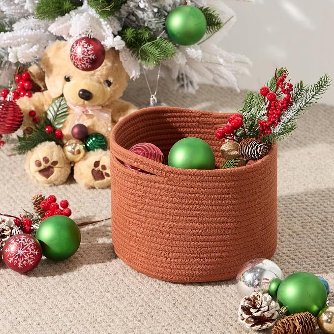 Small Basket for Organizing | Cube Shelf Closet Storage Baskets | 9.7×9.7×7.1” - Image 4