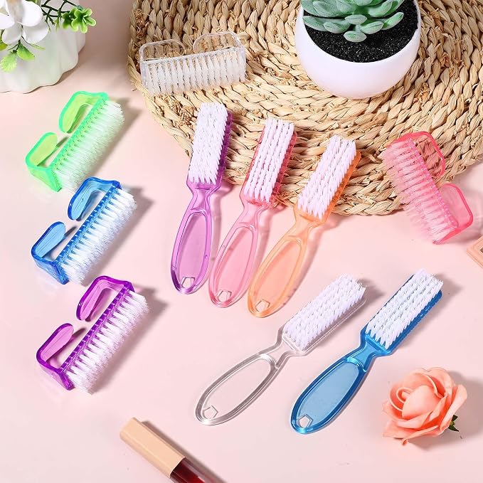 100 Pcs Handle Grip Nail Brush Bulk Nail Scrubber Cleaner Fingernail Brushes - Image 7