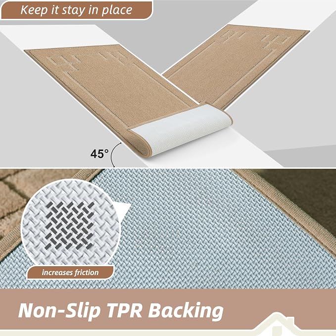 BEQHAUSE Door Mat 20" x 32", Non-Slip Door Mats Indoor Entryway Rugs Washable - Image 4