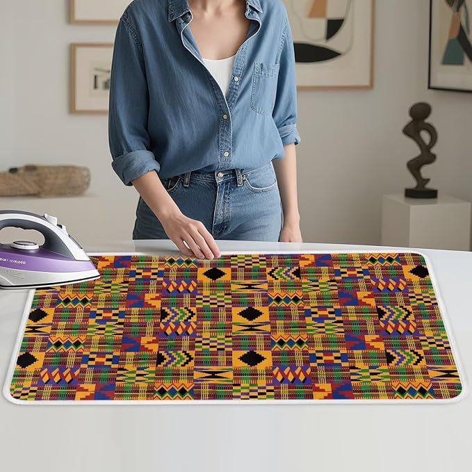 Ironing Mat Pad for Table Portable Travel Iron Blanket African Print Ironing - Image 4