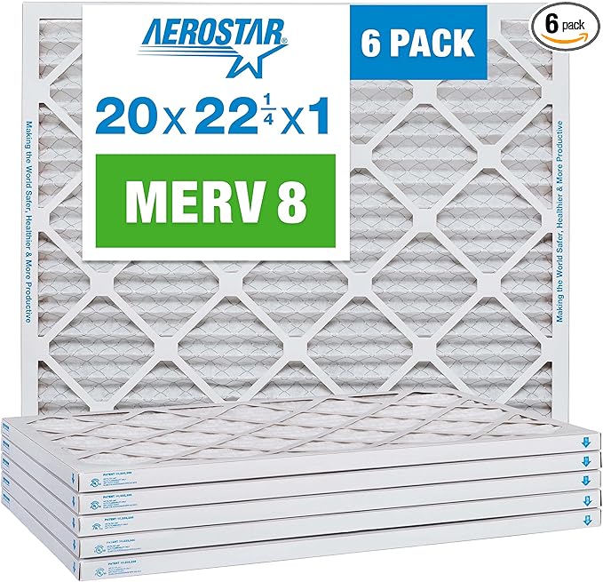 Aerostar 20x22.25x1 MERV 8-6 Count by AirFiltersDelivered