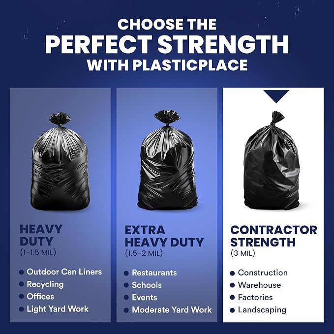 Plasticplace 55 Gallon Contractor Bags, 4 Mil - Image 6