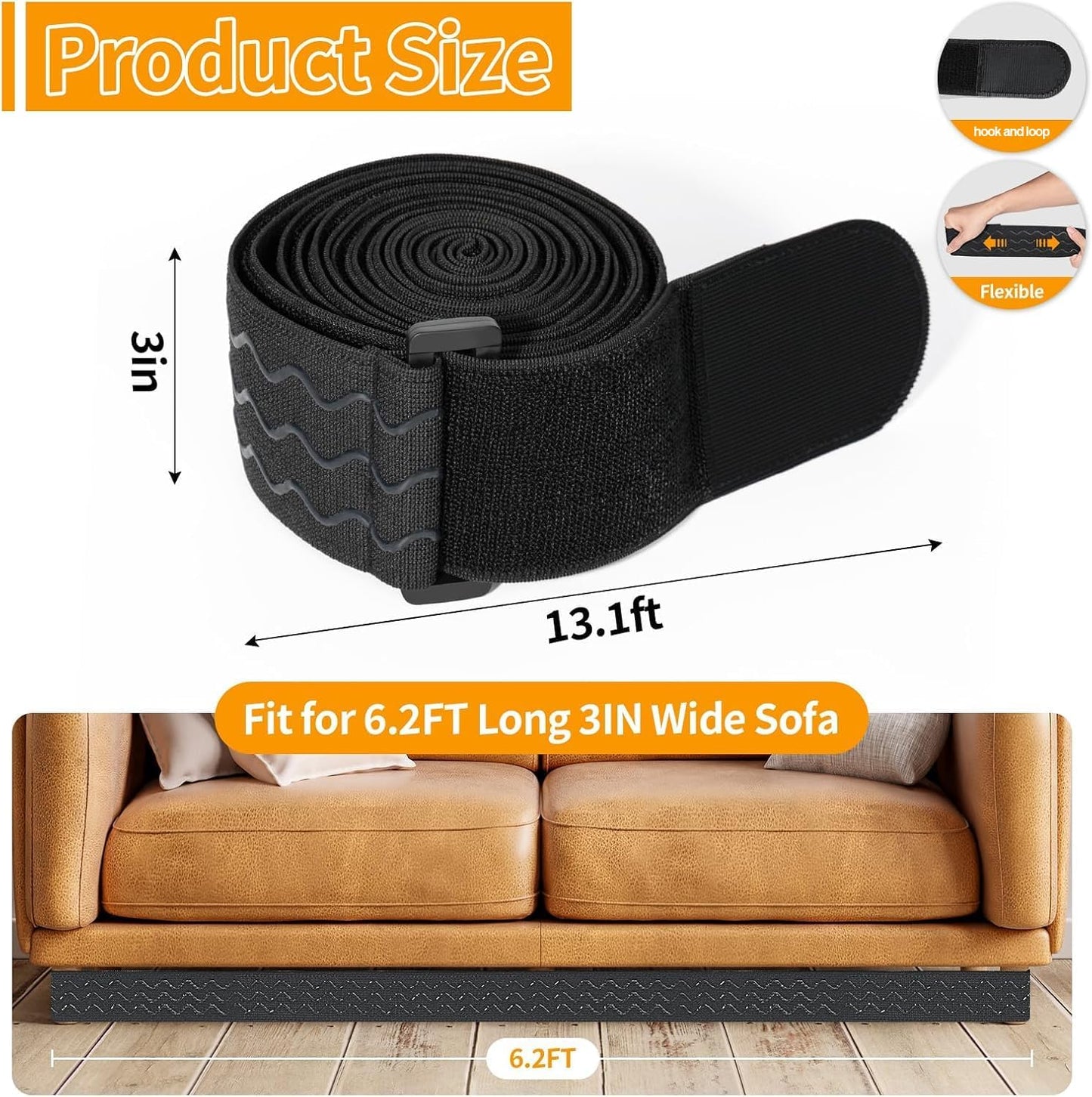 Under Couch Blocker for Kid and Pet Toys, Adjustable Toy Blocker for Under Couch, Toy Blocker Stop Things from Going Under Sofa, Bed, and Other Furniture, Easy to Install, 3" x 157 inch