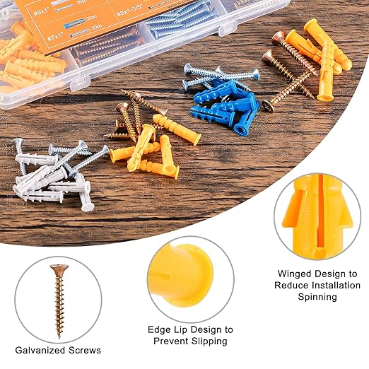 KURUI Wall Anchors Kit for Hanging Wall Art Decor, Plant Hooks, 135 Screws and - Image 2