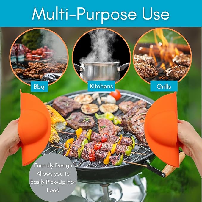 Pack of 2 Silicone Barbecue Gloves - Image 6