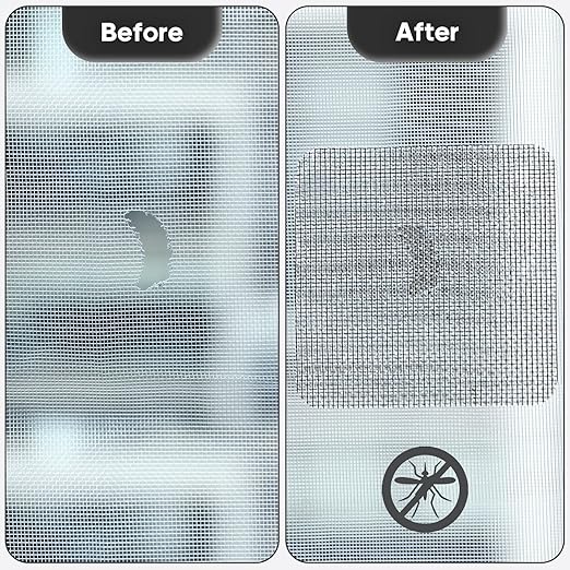 28 Sheets Window Screen Patches Repair Kit, Strong Adhesive Fiberglass Quick - Image 4