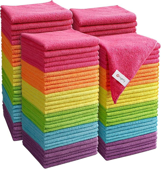 Orighty Microfiber Cleaning Cloth Pack of 120, Microfiber Towels by AllRightinOrighty