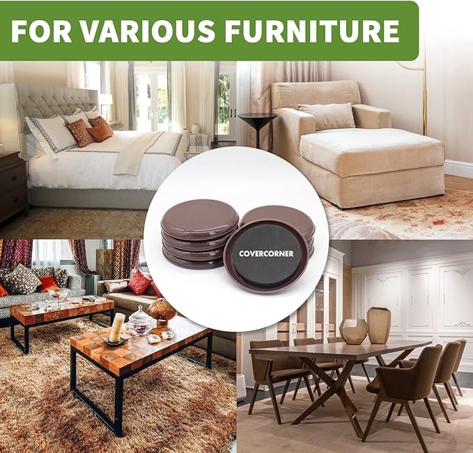 Furniture Sliders for Carpet 8 PCS - Image 6