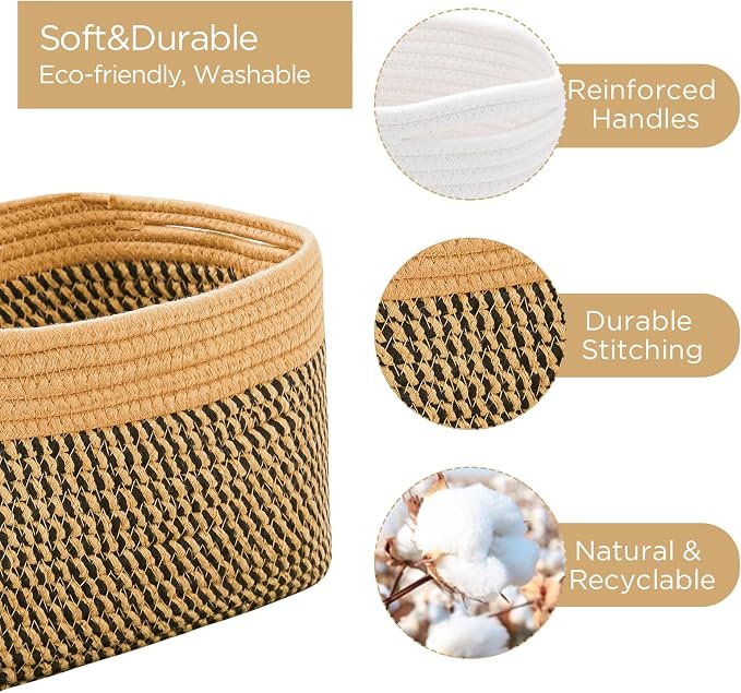Small Cotton Rope Basket – Storage Bin - Image 8