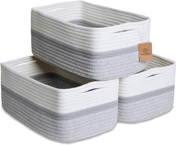 NaturalCozy 13.5”x8.5”x5.5” Storage Baskets by NaturalCozy