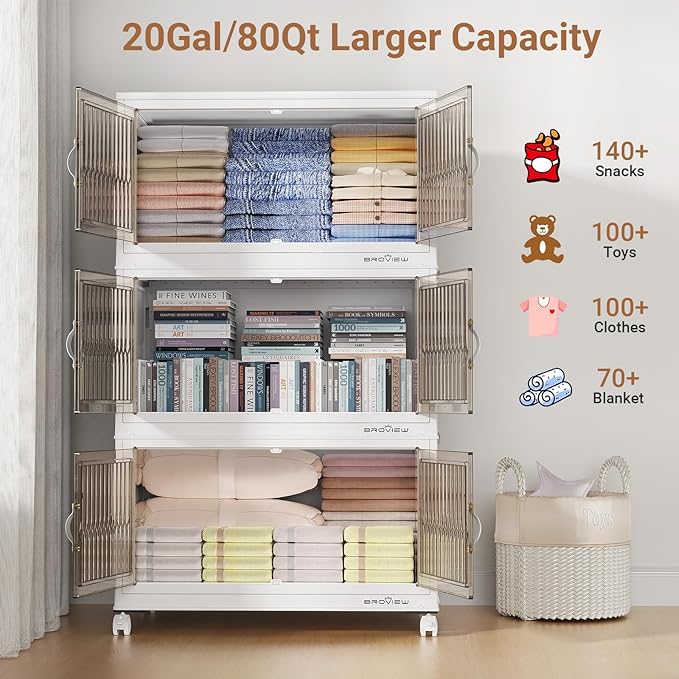 BROVIEW 240Qt Stackable Storage Bins - Image 4