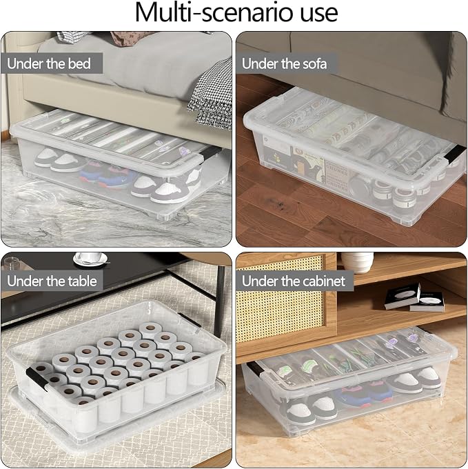 50 Quart Plastic Under Bed Storage Boxes - Image 7