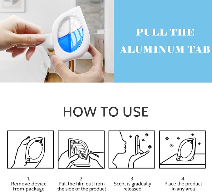 Air Deodorizer, 4 Pack, Ocean Scent, Odor Eliminator - Image 5