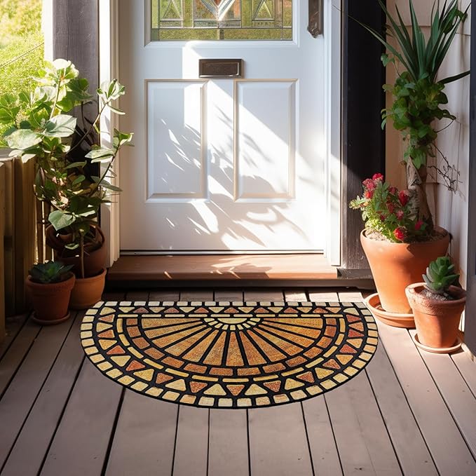 CHICHIC Welcome Door Mat 18 x 30 Inch Front Doormat Outdoors - Image 2