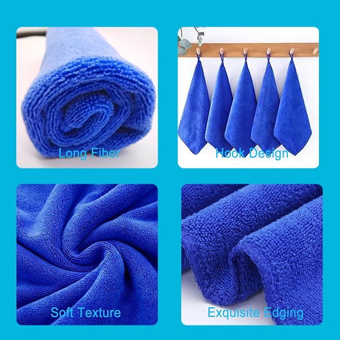 Microfiber Cloth 6Pack Cleaning Rags Absorbant Lint Free Cloth - Image 5