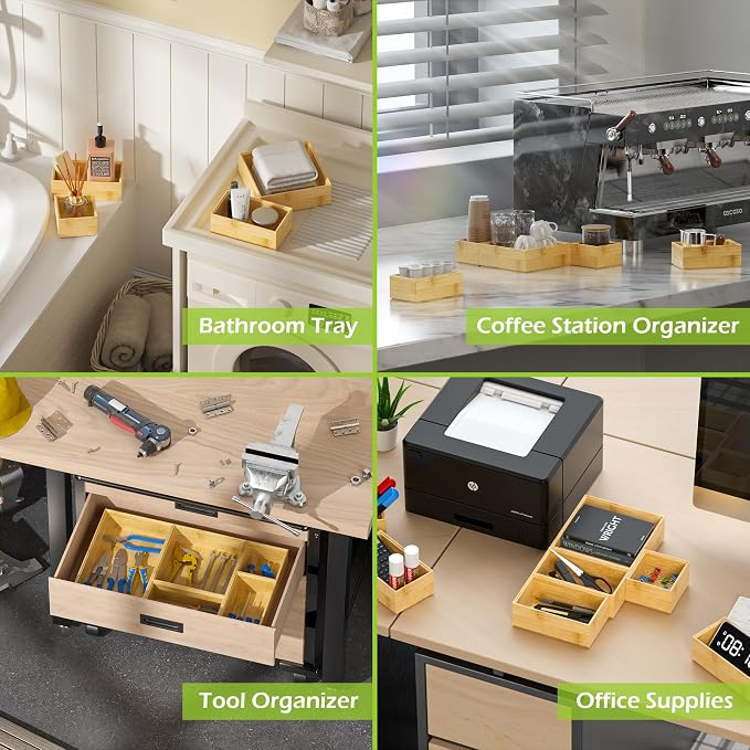 Bamboo Drawer Organizer Set - Image 5