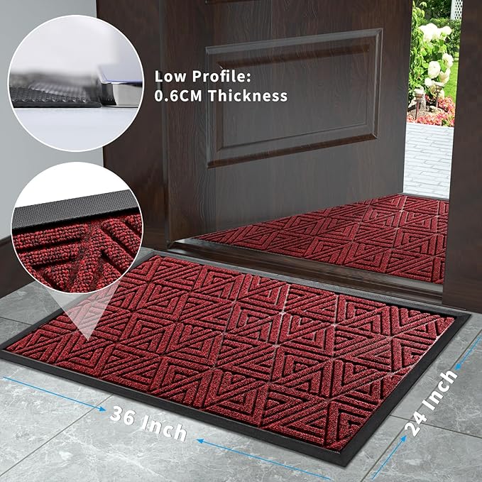 Yimobra Large Door Mat 36x24, All-Weather Waterproof Non-Slip Welcome Matt - Image 8