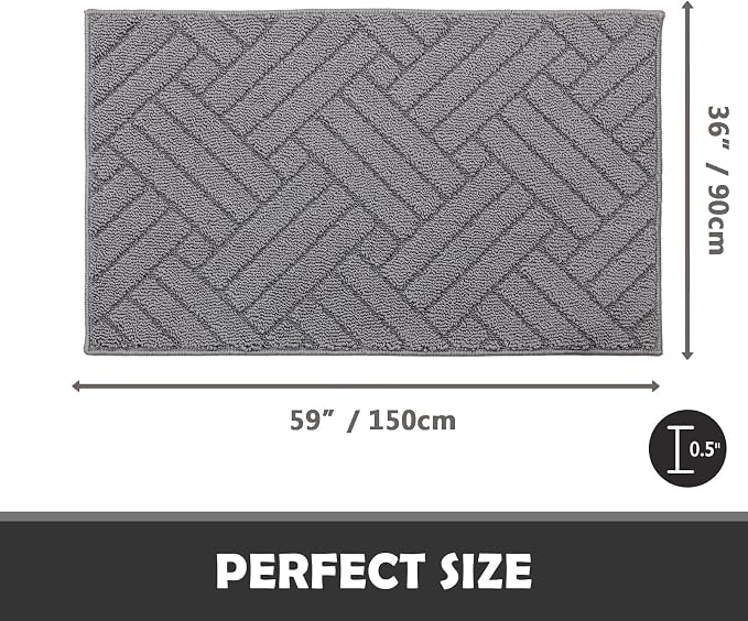 Door Mat Indoor Doormat, Entryway Rug Door Mats Non-Slip Rubber Backing - Image 2