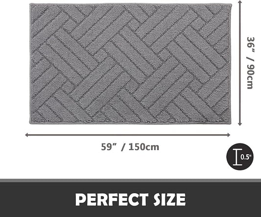 Door Mat Indoor Doormat, Entryway Rug Door Mats Non-Slip Rubber Backing - Image 2