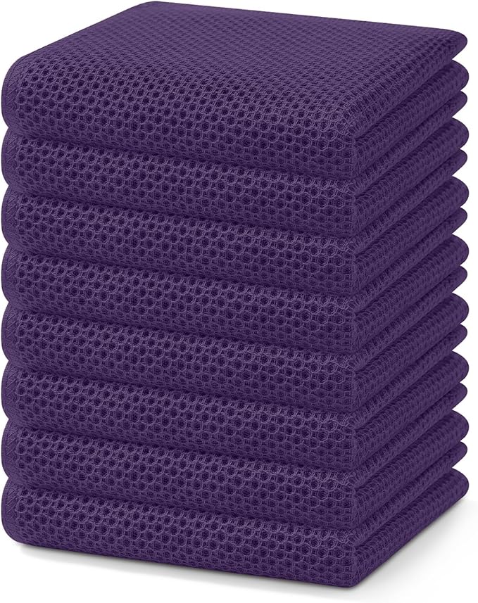 Homaxy 100% Cotton Waffle Weave Kitchen Dish Towels, Ultra Soft Absorbent Quick by Homaxy