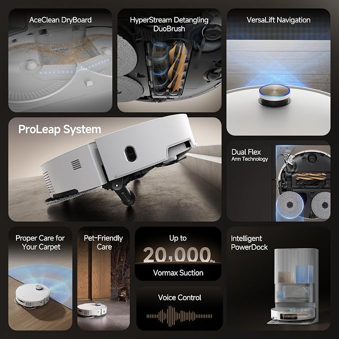DREAME X50 Ultra White Robot Vacuum and Mop - Image 8