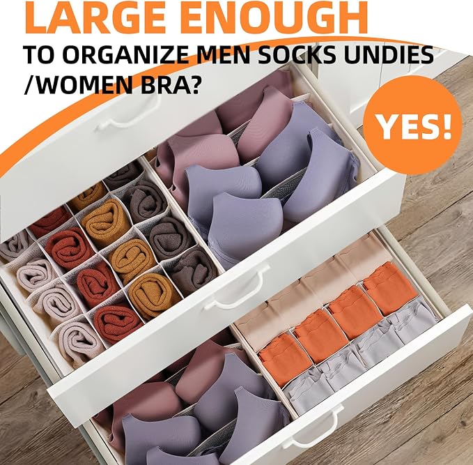 Criusia 6 Pcs Drawer Organizer Clothes - Image 3