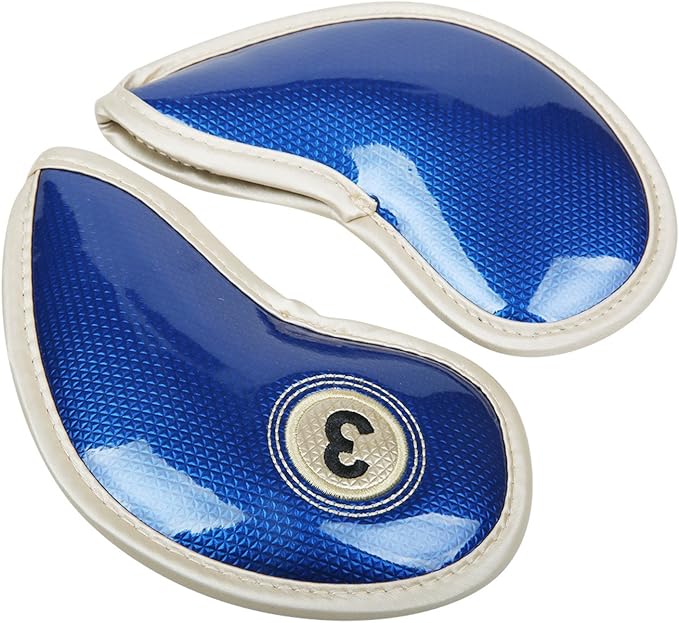 HISTAR 10pcs Crystal Pu Leather Golf Iron Head Covers Set Iron Club Headcover - Image 3
