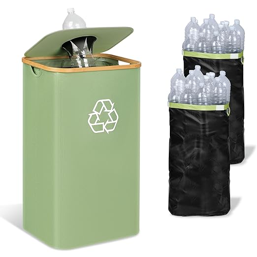 29 Gallons Recycling Bins for Kitchen, Indoor Recycle Bins by iEGrow