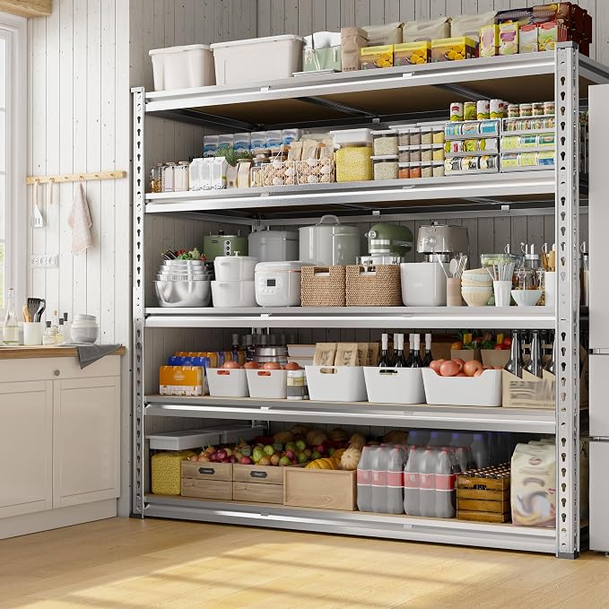 REIBII Garage Shelving, 5 Tier Storage Shelves Load 3020LBS, Adjustable Garage - Image 7
