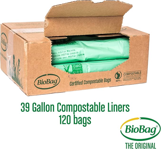 BioBag The Original Compostable Bag, 39 Gallon, 100% Certified Compostable - Image 5