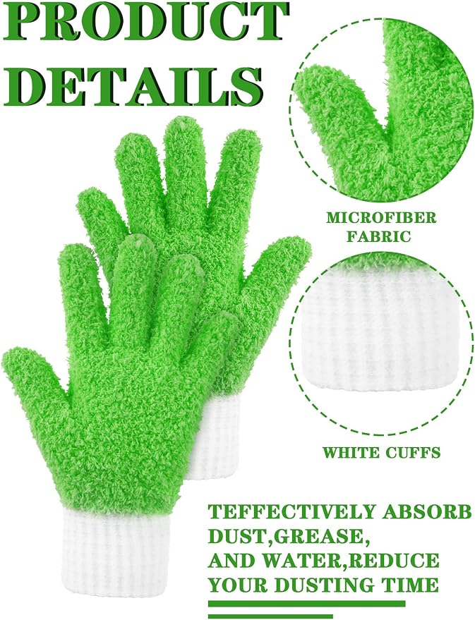 Bencailor 3 Pairs Microfiber Plant Dusting Gloves Leaf Cleaning Gloves - Image 5