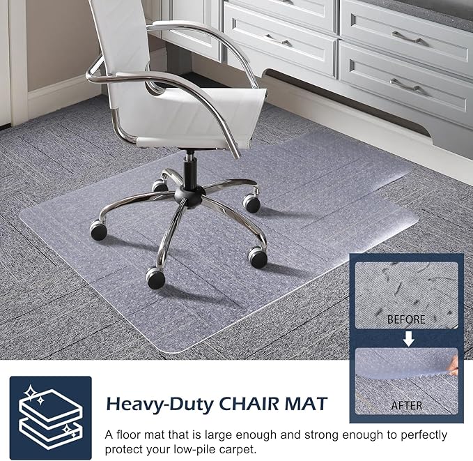 SALLOUS Chair Mat for Carpet, Gaming Chair Mat for Carpeted Floors, Floor - Image 5