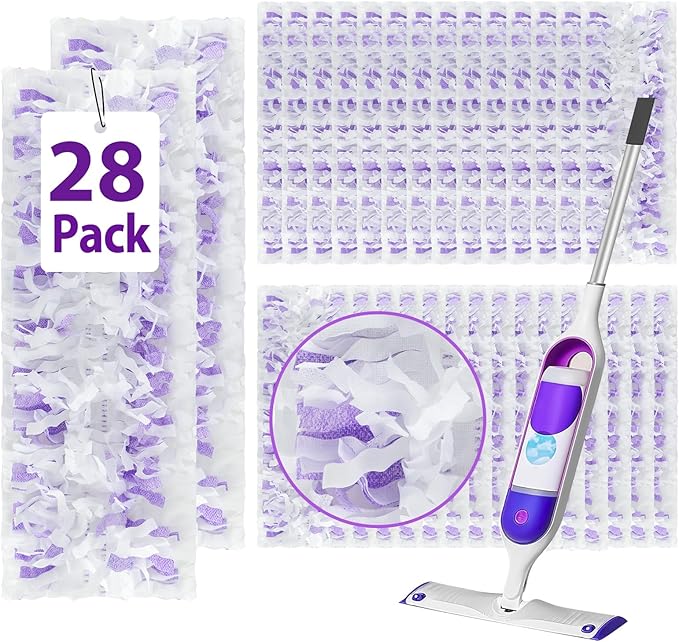 28 Count ‌Disposable Heavy-Duty Power Mop Pads Refills by Unknown