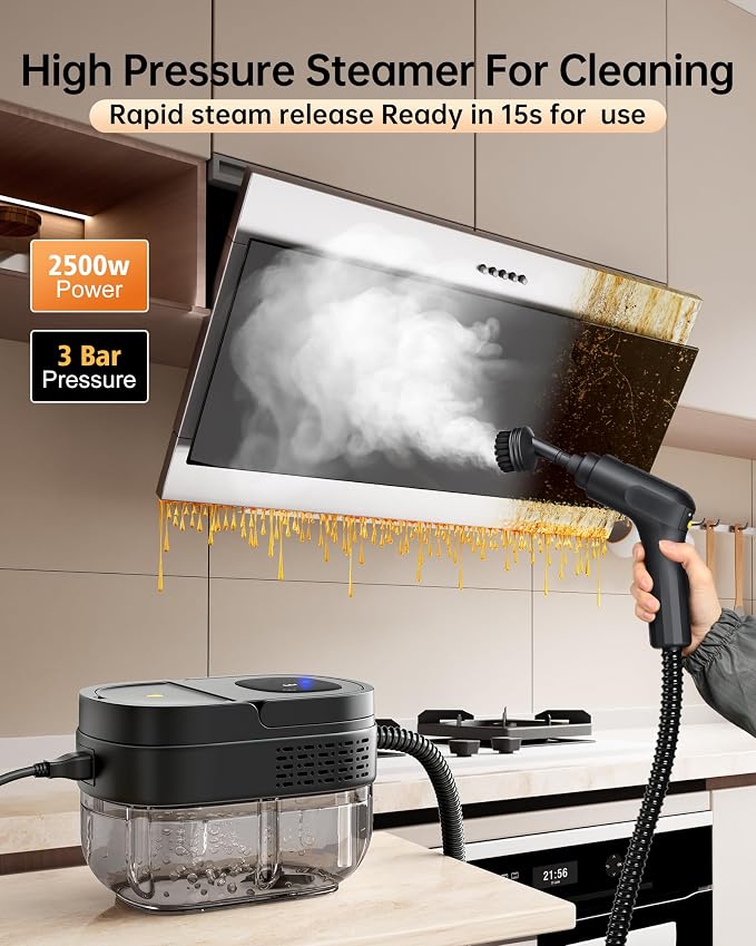 Handheld Steam Cleaner, 2500W Steamer - Image 2