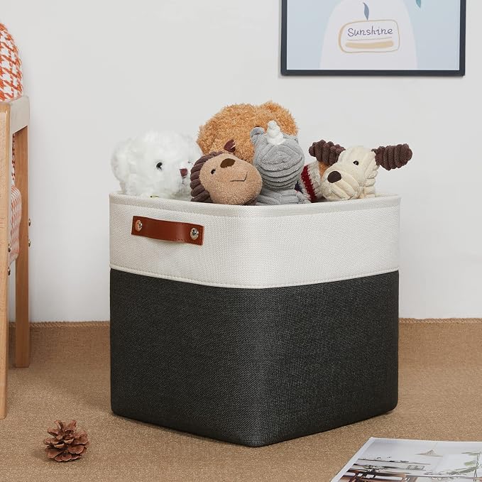 DULLEMELO Set Of 4 Cube Storage Bins, Fabric Storage Basket - Image 2