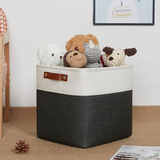 DULLEMELO Set Of 4 Cube Storage Bins, Fabric Storage Basket - Image 2