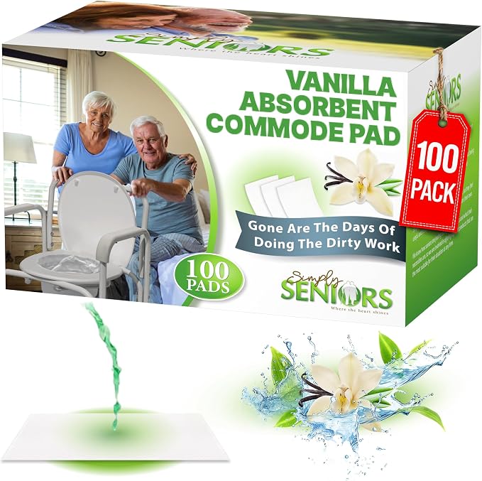 Commode Absorbent Pads for Bedside Commode Liners by SimplySeniors